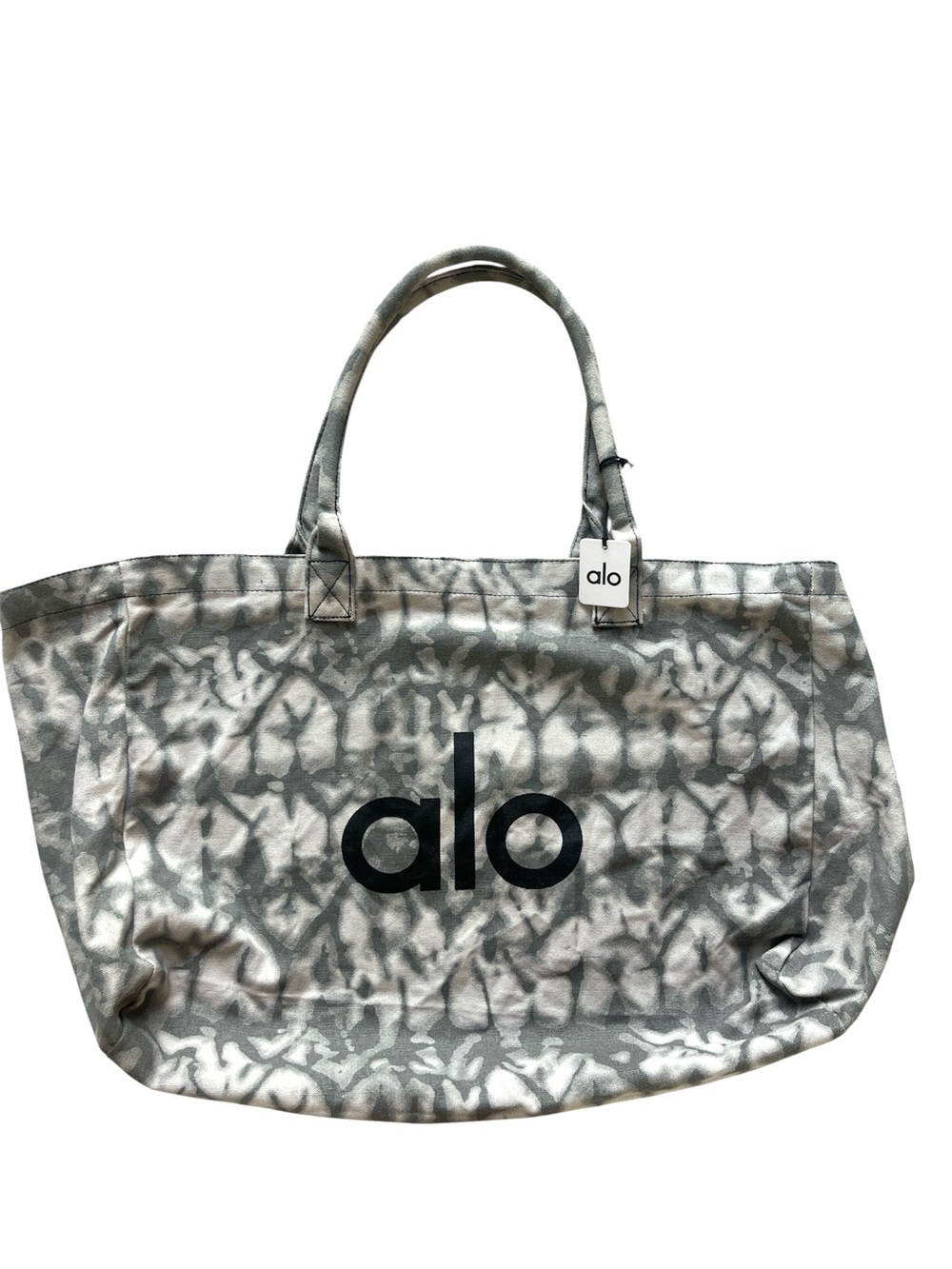 NWT ALO Yoga Gray Tie-Dye Tote Bag Gym Bag Travel Bag Yoga Bag - Picture 7 of 10